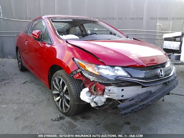 2HGFG3B05EH510918 - 2014 HONDA CIVIC EXL RED photo 1