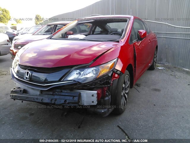 2HGFG3B05EH510918 - 2014 HONDA CIVIC EXL RED photo 2