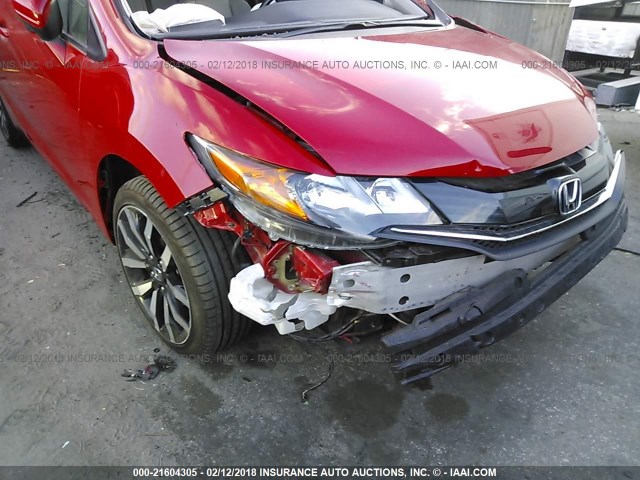 2HGFG3B05EH510918 - 2014 HONDA CIVIC EXL RED photo 6