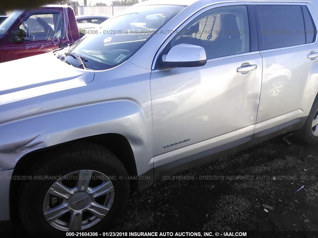 2GKALREK8E6383750 - 2014 GMC TERRAIN SLE SILVER photo 6