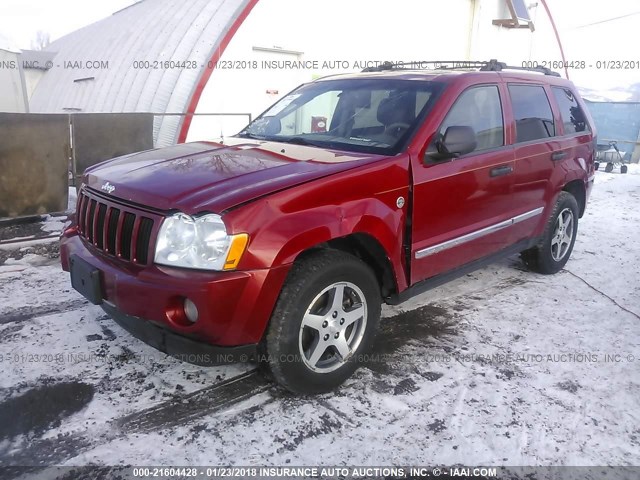 1J4HR48N15C697601 - 2005 JEEP GRAND CHEROKEE LAREDO/COLUMBIA/FREEDOM RED photo 2