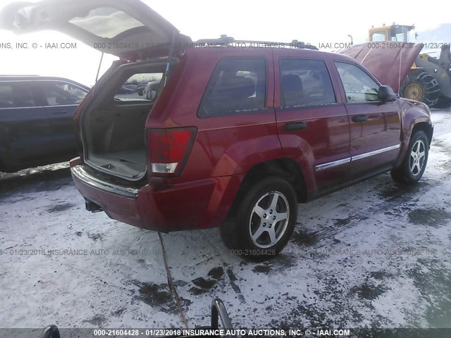 1J4HR48N15C697601 - 2005 JEEP GRAND CHEROKEE LAREDO/COLUMBIA/FREEDOM 红色 照片 4