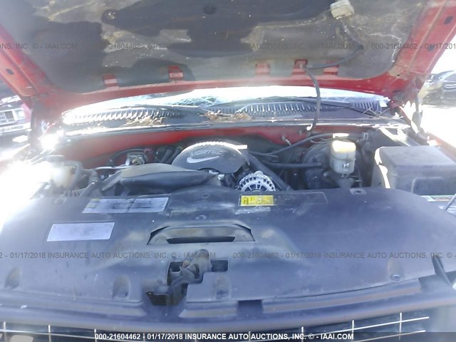 2GCEK19T521404485 - 2002 CHEVROLET SILVERADO K1500 RED photo 10