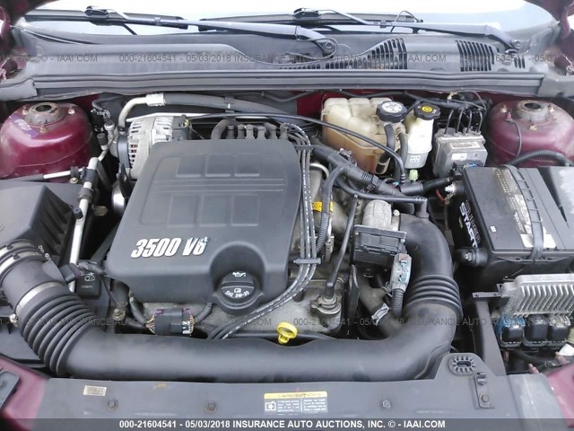 1G1ZT52895F238988 - 2005 CHEVROLET MALIBU LS 勃艮第红 照片 10