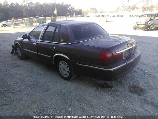 2MEFM74W74X635924 - 2004 MERCURY GRAND MARQUIS GS BURGUNDY photo 3