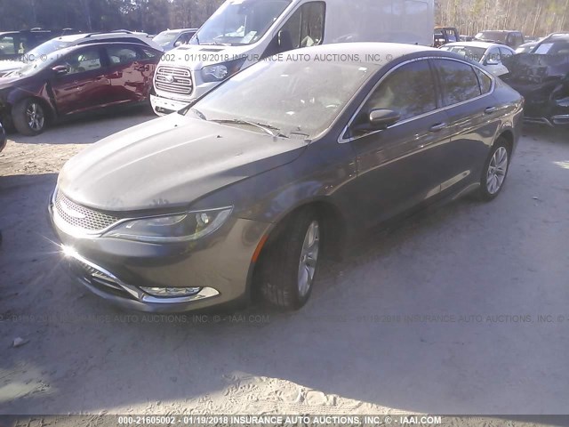 1C3CCCCG0FN510069 - 2015 CHRYSLER 200 C GRAY photo 2