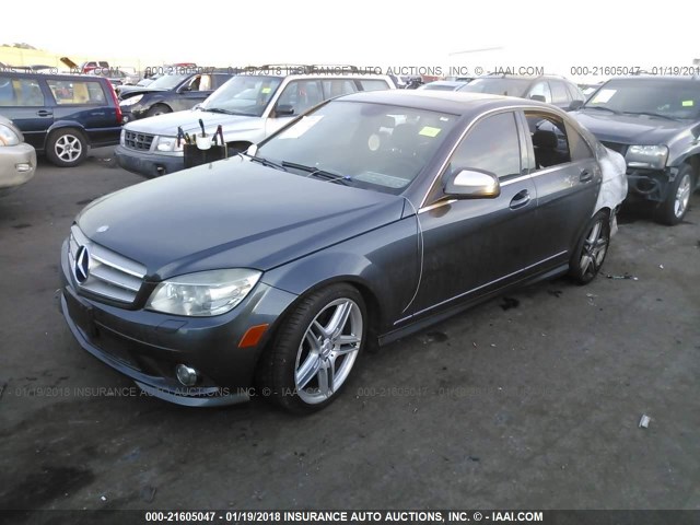 WDDGF56X88F142884 - 2008 MERCEDES-BENZ C 350 GRAY photo 2