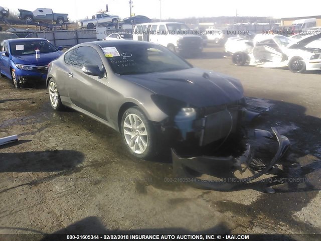 KMHHU6KJ4DU100371 - 2013 HYUNDAI GENESIS COUPE 3.8L GRAY photo 1