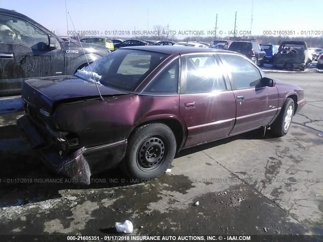 2G4WB52K9T1505670 - 1996 BUICK REGAL CUSTOM MAROON photo 4