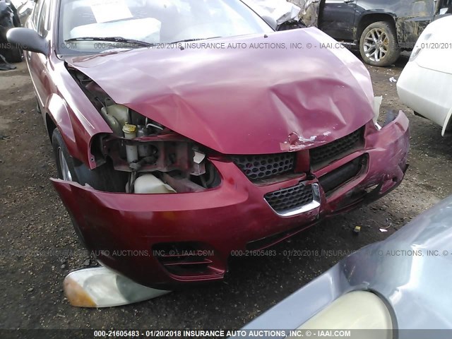 1B3EL36R04N417679 - 2004 DODGE STRATUS SE RED photo 6