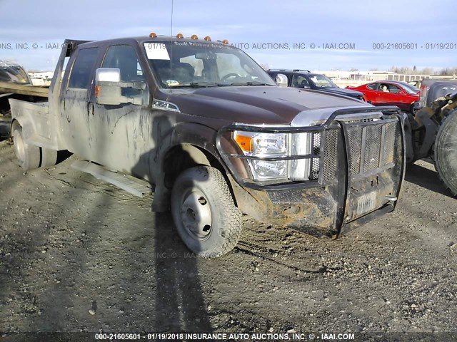 1FT8W3DT7CEC00775 - 2012 FORD F350 SUPER DUTY BROWN photo 1