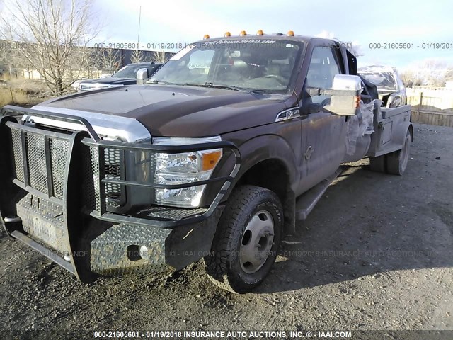 1FT8W3DT7CEC00775 - 2012 FORD F350 SUPER DUTY BROWN photo 2