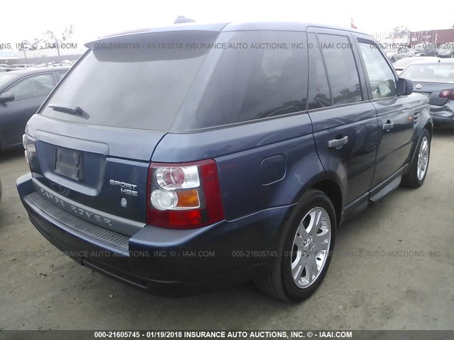 SALSF25406A920785 - 2006 LAND ROVER RANGE ROVER SPORT HSE BLUE photo 4