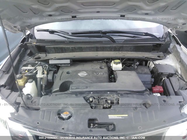 5N1AR2MN7FC695821 - 2015 NISSAN PATHFINDER S/SV/SL/PLATINUM 银色 照片 10