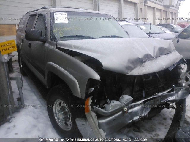 3GNGK26U81G268295 - 2001 CHEVROLET SUBURBAN K2500 TAN photo 1