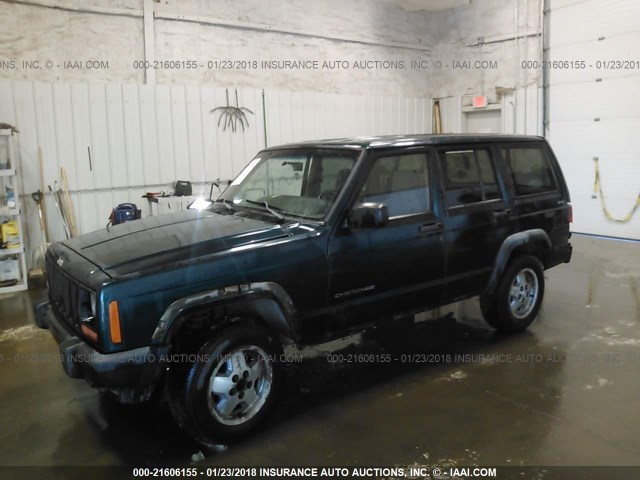 1J4FJ28S6WL246030 - 1998 JEEP CHEROKEE SE GREEN photo 2