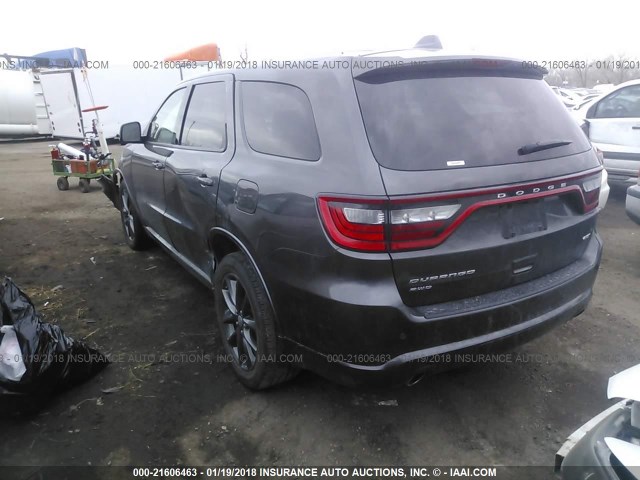 1C4RDJDG5HC870748 - 2017 DODGE DURANGO GT GRAY photo 3