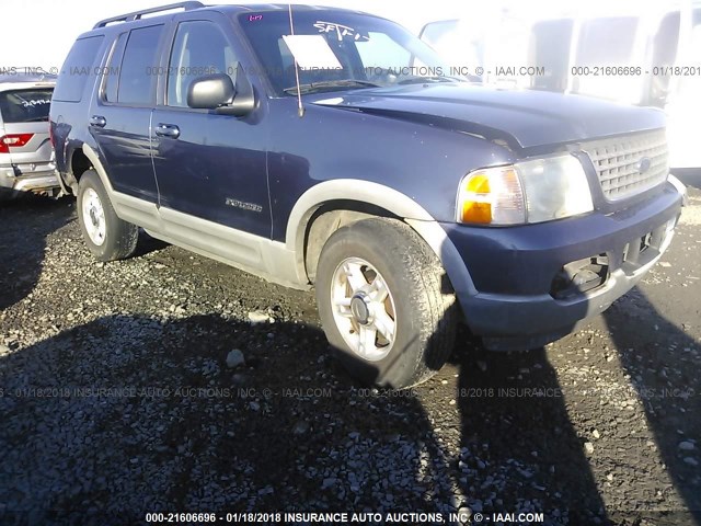 1FMZU63E22ZA54593 - 2002 FORD EXPLORER XLT BLUE photo 1