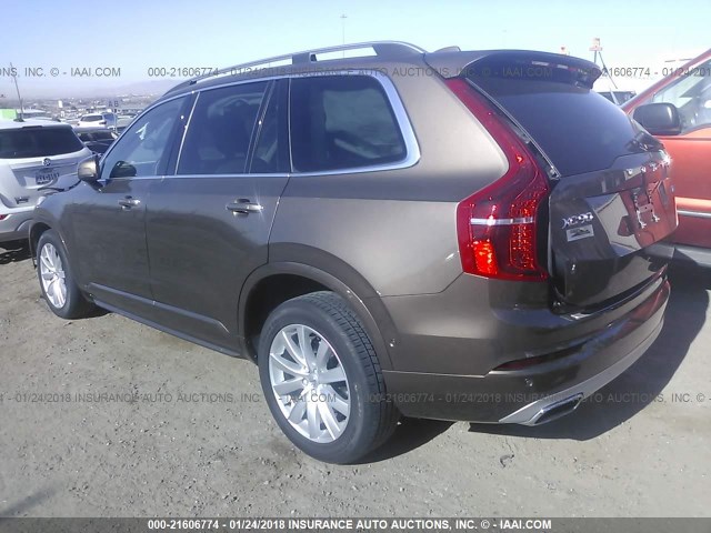 YV4A22PK8G1063382 - 2016 VOLVO XC90 T6 BROWN photo 3