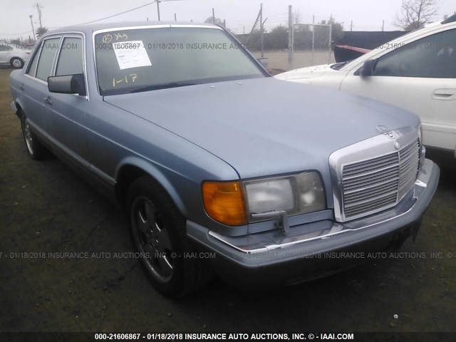 WDBCA35D2GA279560 - 1986 MERCEDES-BENZ 420 SEL BLUE photo 1