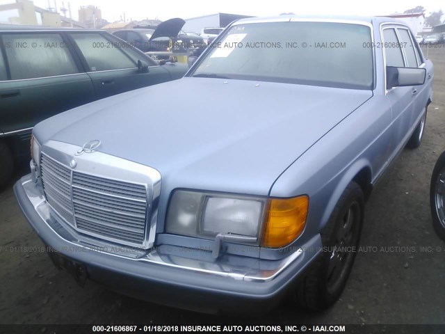 WDBCA35D2GA279560 - 1986 MERCEDES-BENZ 420 SEL BLUE photo 2