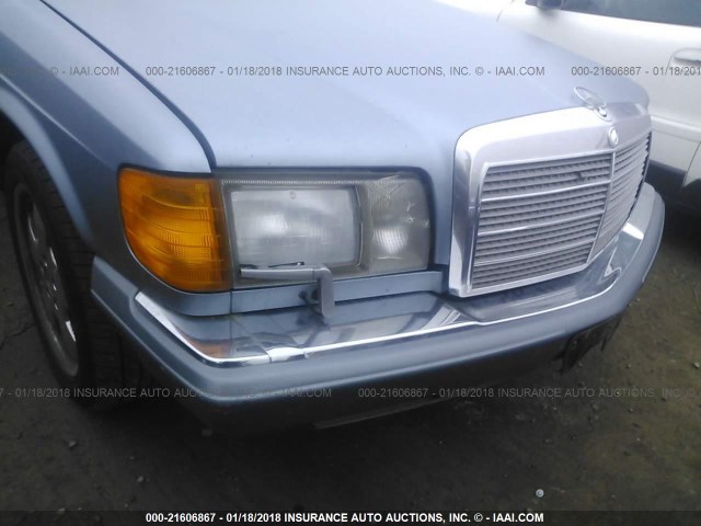 WDBCA35D2GA279560 - 1986 MERCEDES-BENZ 420 SEL BLUE photo 6