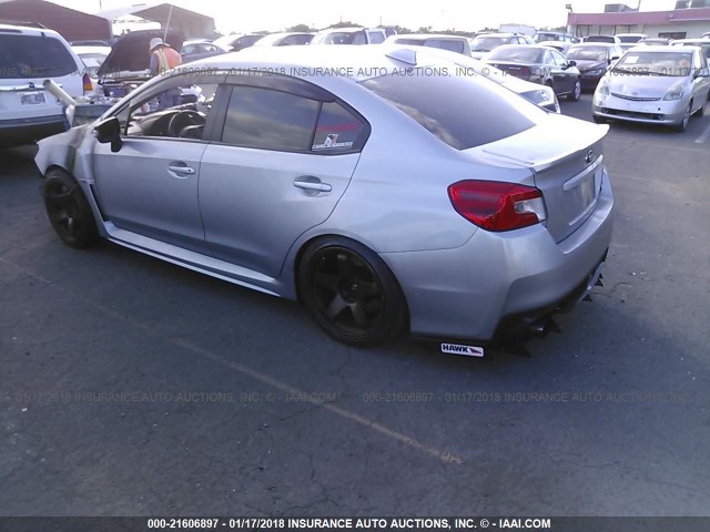 JF1VA2L67F9814347 - 2015 SUBARU WRX STI SILVER photo 3