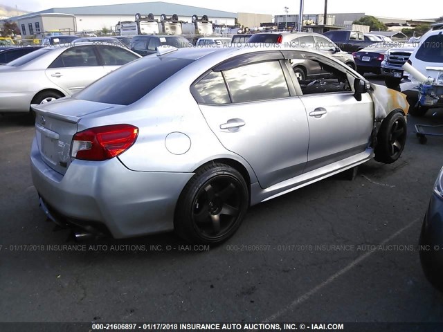 JF1VA2L67F9814347 - 2015 SUBARU WRX STI SILVER photo 4