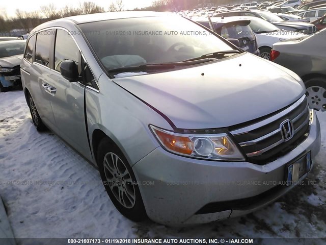 5FNRL5H61CB071332 - 2012 HONDA ODYSSEY EXL SILVER photo 1