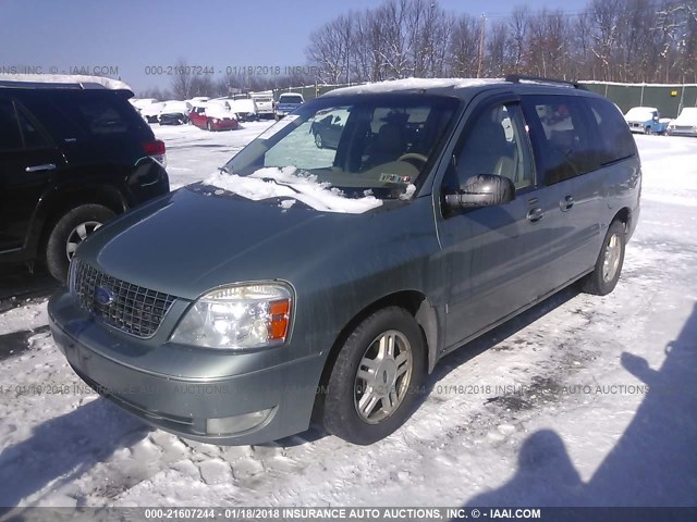 2FMZA52277BA12117 - 2007 FORD FREESTAR SEL BLUE photo 2