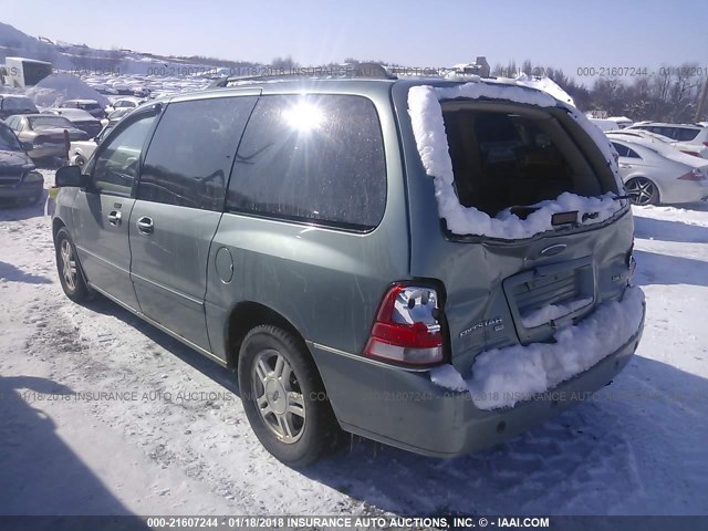 2FMZA52277BA12117 - 2007 FORD FREESTAR SEL BLUE photo 3