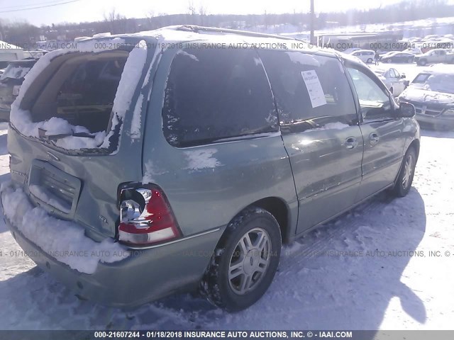 2FMZA52277BA12117 - 2007 FORD FREESTAR SEL BLUE photo 4