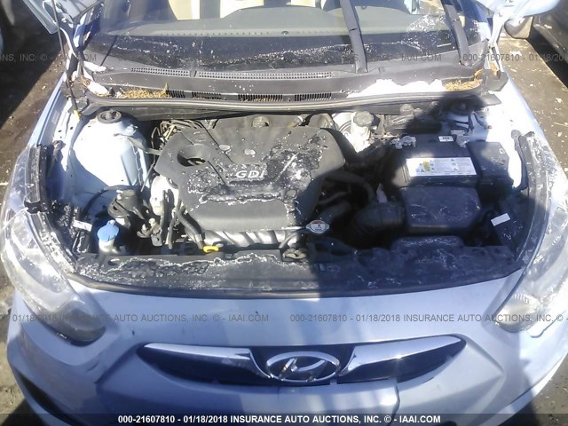 KMHCT4AE4DU446409 - 2013 HYUNDAI ACCENT GLS/GS BLUE photo 10