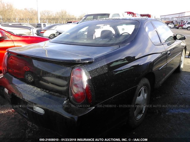 2G1WX12K5Y9363270 - 2000 CHEVROLET MONTE CARLO SS 黑色 照片 4
