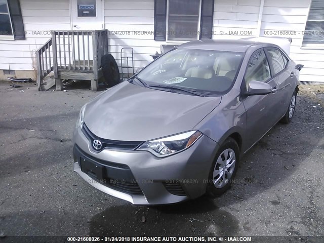 2T1BPRHE5EC166343 - 2014 TOYOTA COROLLA ECO/ECO PLUS/ECO PREMIUM GRAY photo 2