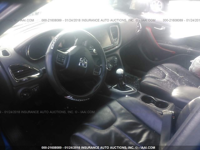 1C3CDFEB1ED724654 - 2014 DODGE DART GT BLUE photo 5