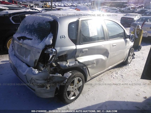 KL1TD6DE6BB134343 - 2011 CHEVROLET AVEO LS/LT 银色 照片 4