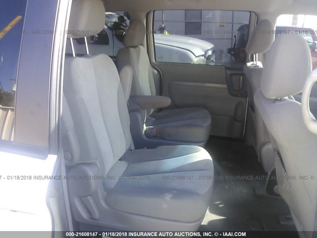 KNDMG4C74C6454055 - 2012 KIA SEDONA LX WHITE photo 8