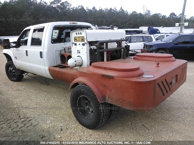 1FD8W3HT0DEA36941 - 2013 FORD F350 CREWCAB  WHITE photo 3