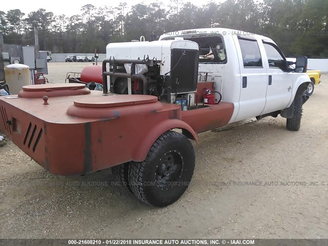 1FD8W3HT0DEA36941 - 2013 FORD F350 CREWCAB  WHITE photo 4