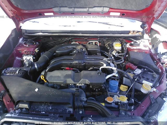 JF1GPAA64F8245354 - 2015 SUBARU IMPREZA RED photo 10