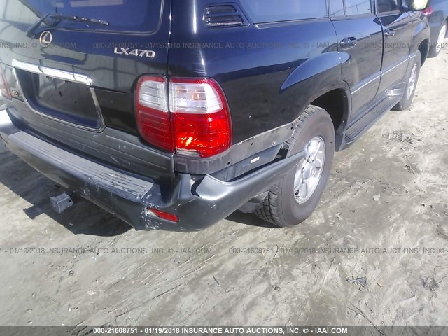 JT6HT00W1Y0077073 - 2000 LEXUS LX 470 BLACK photo 6