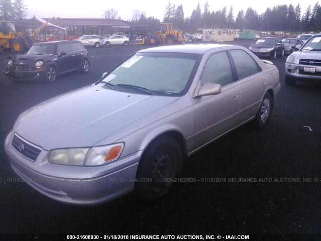 4T1BG22K31U045714 - 2001 TOYOTA CAMRY CE/LE/XLE BEIGE photo 2