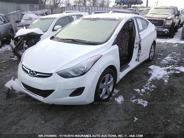 5NPDH4AE0DH387556 - 2013 HYUNDAI ELANTRA GLS/LIMITED WHITE photo 2