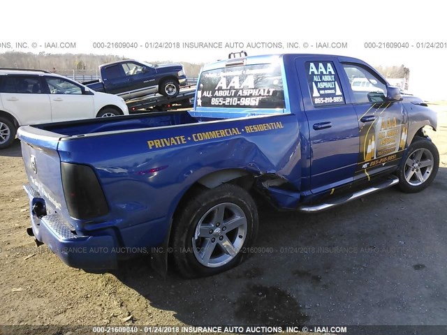 1C6RR7FT8ES386161 - 2014 RAM 1500 ST BLUE photo 4