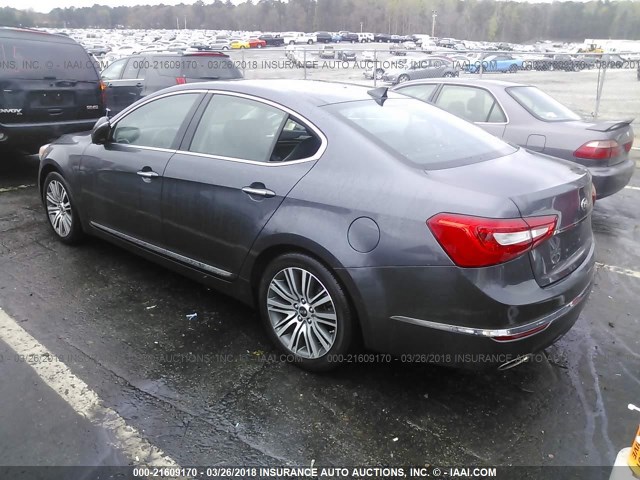 KNALN4D76F5196855 - 2015 KIA CADENZA PREMIUM/LIMITED GRAY photo 3