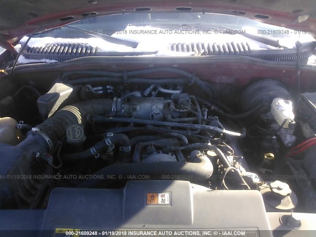 1FMZU73W64UA55308 - 2004 FORD EXPLORER XLT/XLT SPORT/NBX 红色 照片 10