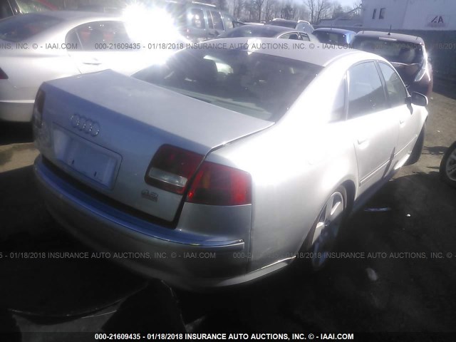 WAUML44E34N018505 - 2004 AUDI A8 L QUATTRO SILVER photo 4