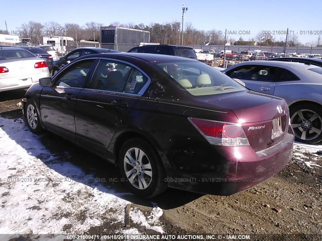 1HGCP26408A059989 - 2008 HONDA ACCORD LXP MAROON photo 3