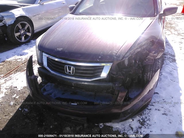 1HGCP26408A059989 - 2008 HONDA ACCORD LXP MAROON photo 6